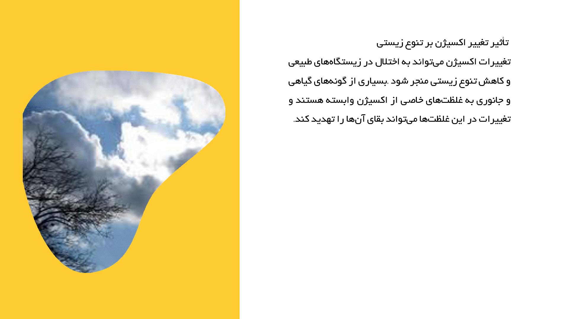 پاورپوینت در مورد تحلیل تأثیرات تغییرات اکسیژن در اتمسفر